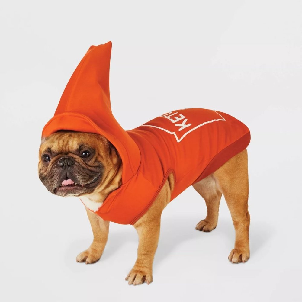 Cat Dog Hyde & Eek KETCHUP Bottle Halloween Costume Size XS M Sweatshirt NWT